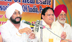 An association member addresses mediapersons in Jalandhar. 