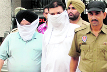 The accused in police custody on Friday