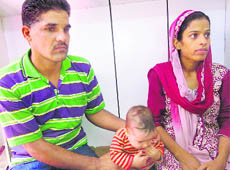 Rukhsana with husband Kabir Khan and daughter. 
