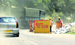  Motorists have to face inconvenience in view of the slow pace of work to widen the Jammu-Srinagar National Highway.