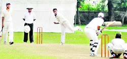 A cricket match in progress at the PAU in Ludhiana