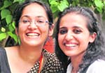 Anita Balchandran (left) and Garima Gupta during the literature festival in Dehradun 