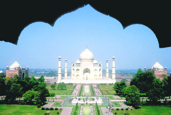 More than 20,000 workers and master craftsmen worked for 17 years to build the Taj Mahal