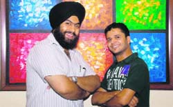 Bharat Dhiman with his associate
