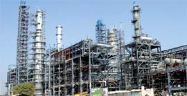 A view of the main processing unit of the Bathinda refinery.