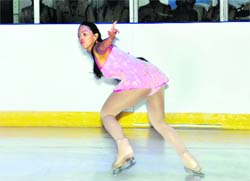 Ami Parikh gives a scintillating performance during the opening ceremony of the ice-skating carnival.