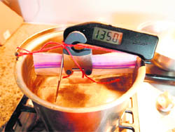 Novel idea: Cooking inside a vacuum bag