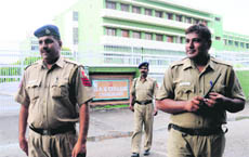 As it is a holiday on Wednesday on account of Eid, DAV College in Sector 10 wears a deserted look. 