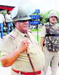 A pot-bellied cop at Panchkula.