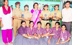 NCC cadets of Jain Public School honoured by principal Sonal Chhabra in Rewari