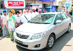 The pre-paid taxi service that has been started from the Golden Temple in Amritsar