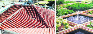 Clay roof tiles come with a manufacturer's guarantee of up to 30 years Clay pavers add to the grace of landscaped gardens and open areas