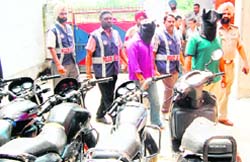 The accused in police custody in Amritsar