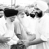 Manpreet Badal at a rally in Amritsar