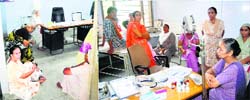 Patients wait for doctors at the Orthopaedic Department in the Civil Hospital, Amritsar.