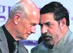 WTO Director General Pascal Lamy (L) with Commerce Minister Anand Sharma in New Delhi