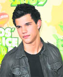 Cruising along: Taylor Lautner  