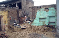 A house that collapsed in Abohar on Tuesday. 
