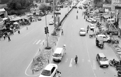 A view of the Zirakpur-Patiala highway
