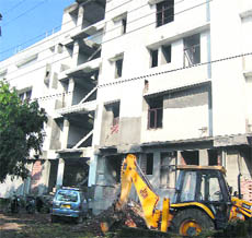 The building of Gandhi Centenary Eye Hospital in Dehradun