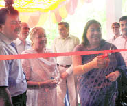 Anjali Devasher, Chief Postmaster General, Uttarakhand Circle, inaugurates a sub-post office in Defence Colony in Dehradun on Wednesday. 