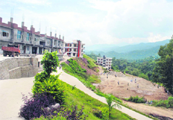 Construction work under way at Abhilashi Memorial Engineering College, Tanda, in Balh