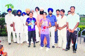The winners with their gold medals in Ludhiana