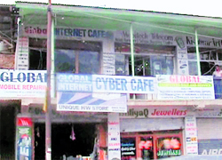 Global Internet Cyber Cafe in Kishtwar from where an alleged e-mail claiming responsibility for the Delhi blast was sent