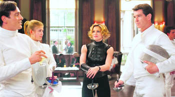 Pierce Brosnan (extreme right) in Die Another Day