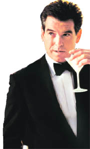 Bond (Pierce Brosnan) believes only in the best, whether it is Don Perignon champagne or his martinis