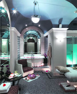 The plush interiors of a spa resemble a luxury hotel. Clients are treated like royalty