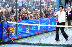 Americas First lady Michelle Obama at the US Open on Friday