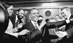 President Barack Obama arrives to address a joint session of the Congress on Capitol Hill in Washington