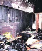The office of the principal of Khalsa College, Amritsar, gutted in the fire.