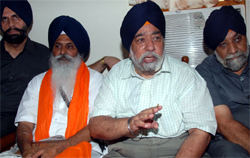 President of the SAD (Delhi) Paramjit Singh Sarna speaks to media persons in Bathinda on Saturday