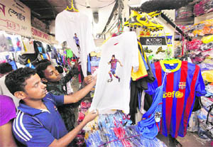The Messi visit gave a temporary boost to the sale of soccer merchandise