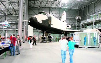 There is even a Russian spacecraft Buran inside the museum