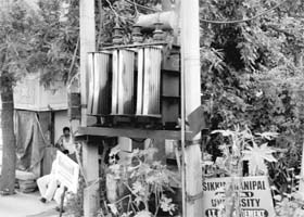 An electricity transformer placed at a low height endangers the lives of passersby at Sector 19