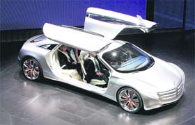 The Mercedes F125 concept car by German car maker Daimler AG