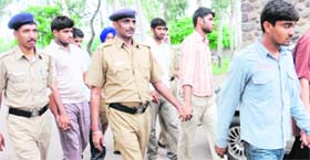 The accused being produced in the district court in Sector 17, Chandigarh, on Tuesday.