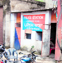 A view of the police post on Lawrence Road in Amritsar