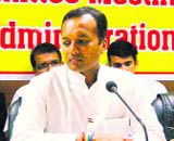 Naveen Jindal, MP, at a meeting in Kaithal.