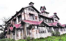 The Bantony Castle, a heritage building, on the Mall in Shimla