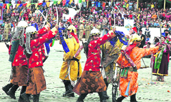 A cultural programme being presented on the conclusion of the Ladakh Tourism Festival at Leh on Thursday