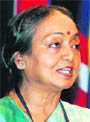 Lok Sabha Speaker Meira Kumar addresses a seminar in New Delhi