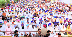 A public meeting that was organised by one of the groups contesting the SGPC elections in Amritsar.