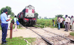 An unmanned railway crossing in Jalandhar