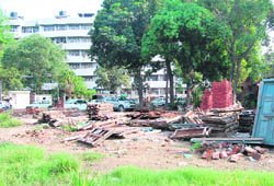 A view of the proposed site of new chambers. 