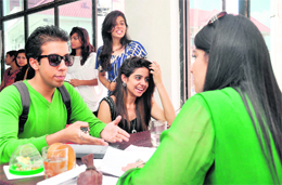 Aspiring actors give auditions for a feature film of Karan Johar to be shot in Dehradun.