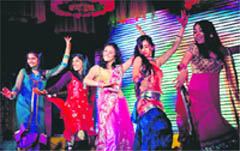 Satvika with her friends.